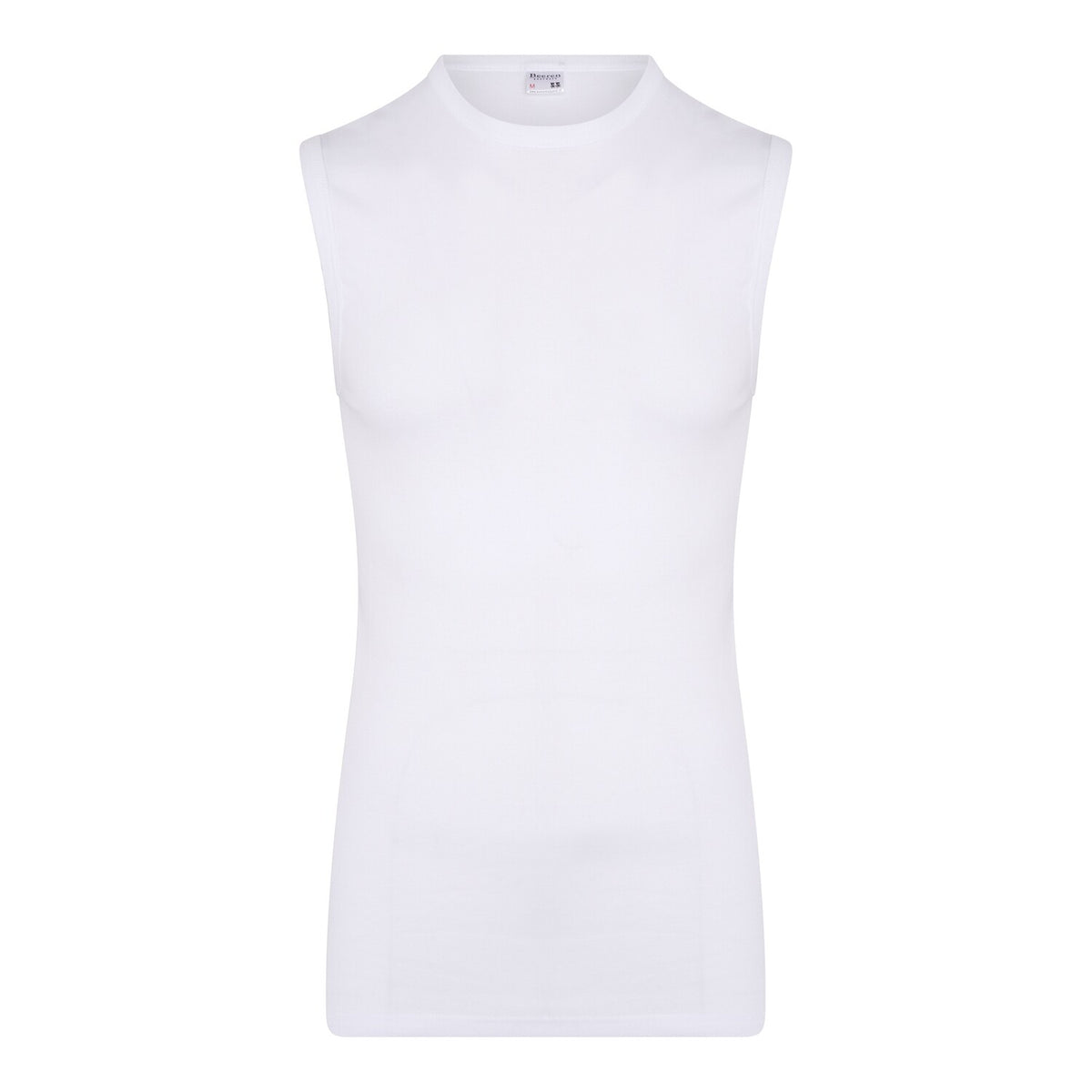 Beeren heren mouwloos shirt extra lang ronde hals