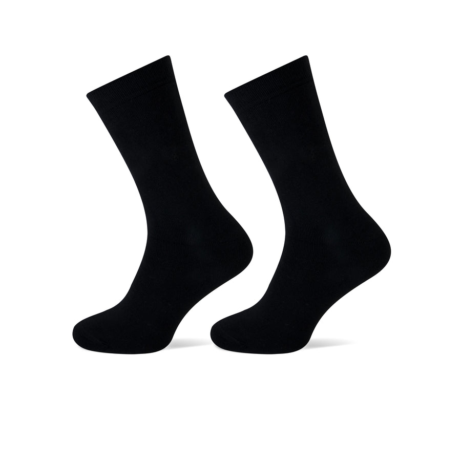 Teckel Boot Socks Full Terry dames badstof sokken 2-pack in zwart
