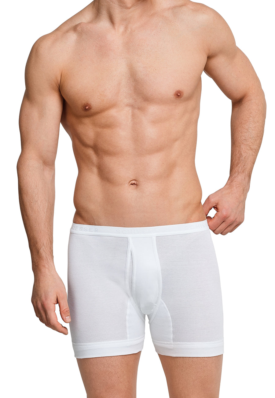 Schiesser Original Classics heren short met gulp in wit