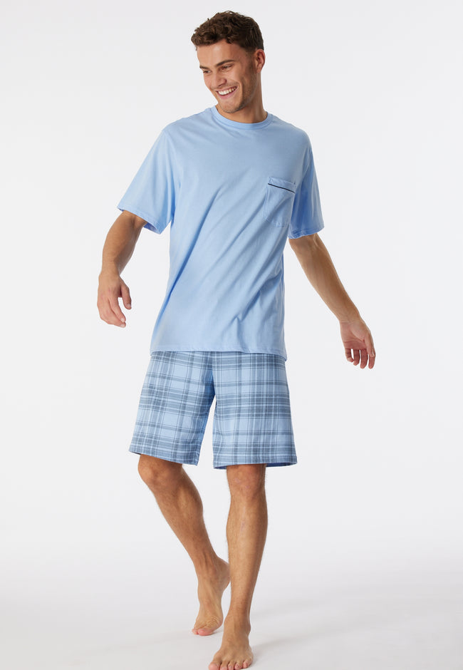 179113-802 Schiesser heren shortama met borstzakje