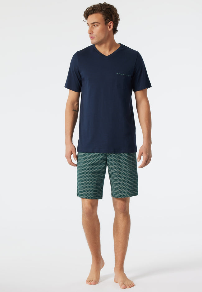 178111-803 Schiesser heren shortama met v-hals