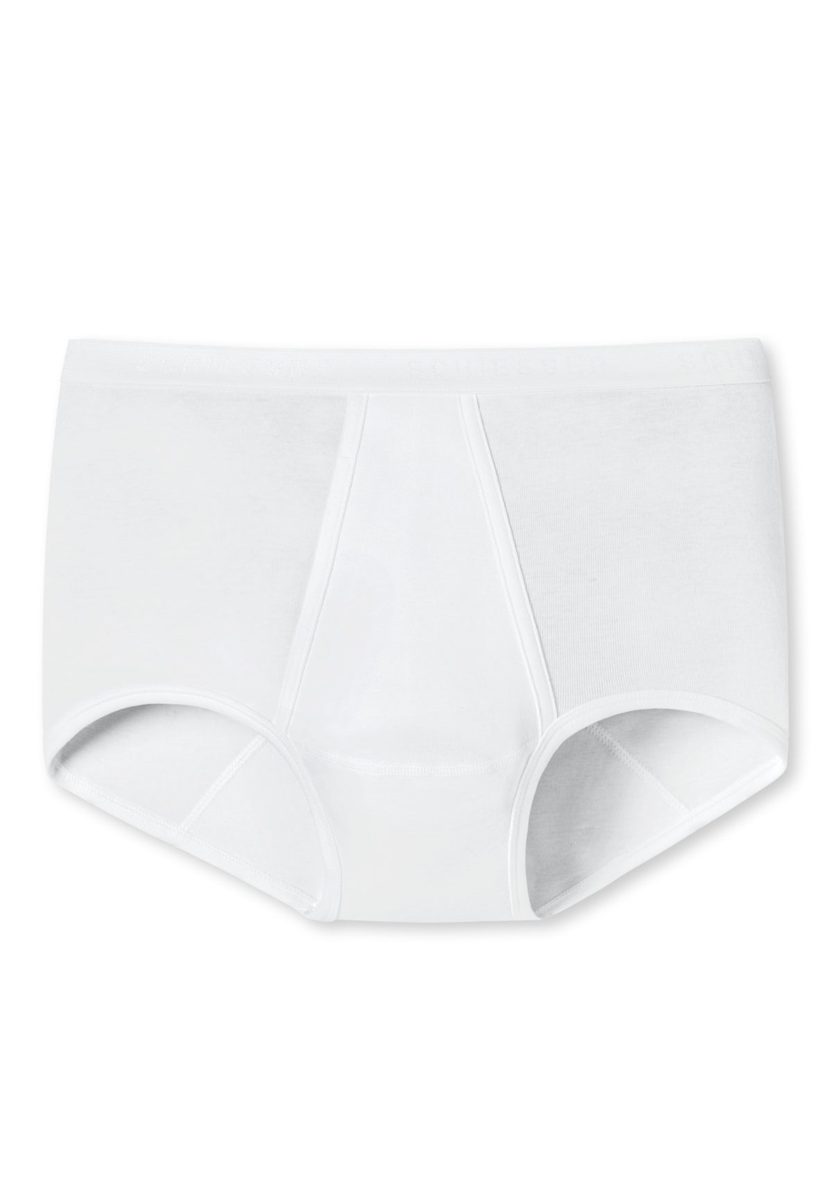 Schiesser Original Classics tailleslip met gulp in wit (afbeelding 3)